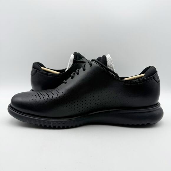 Cole Haan Mens 2.Zerogrand Laser WingTip Oxford Shoe US 10 W Black Leather NIB - Picture 7 of 12